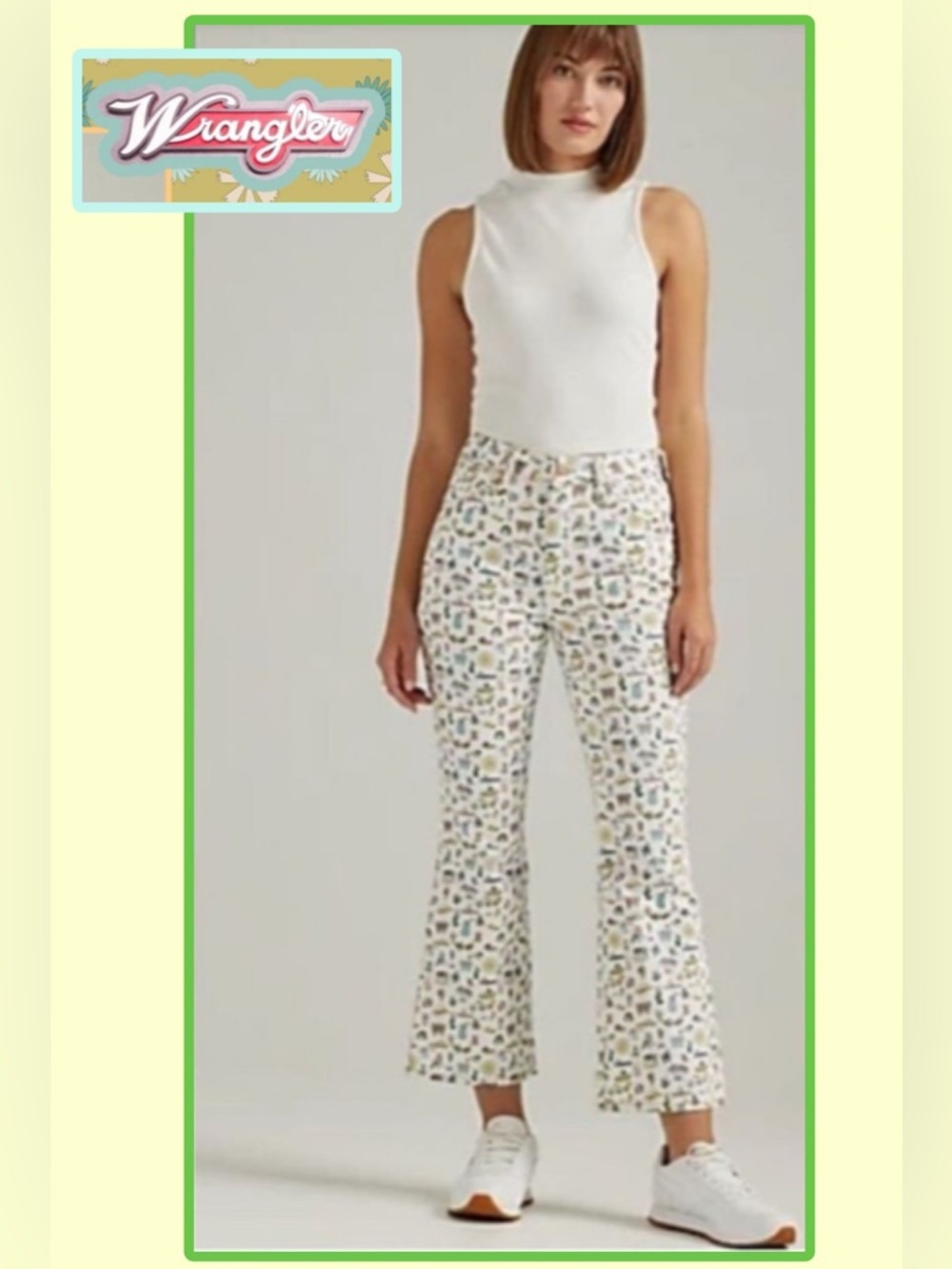 NWT 🍋 Wrangler Wrock 672 High Rise Kick Flair Life’s Lemons 27 Summer Festival